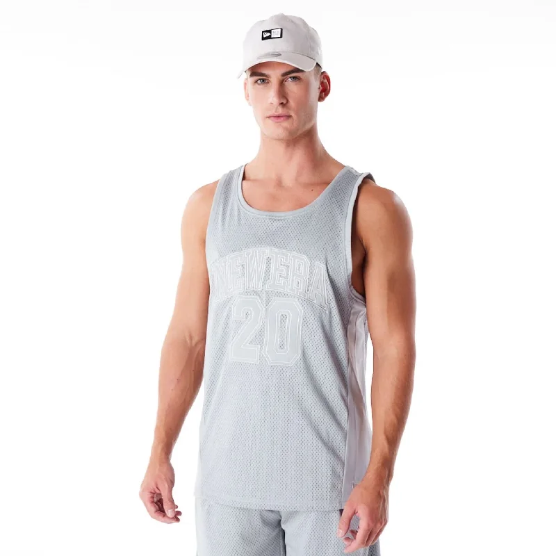 Men's organic cotton crew - neck t - shirts for everyday comfortNew Era Grey Mesh Tank Top