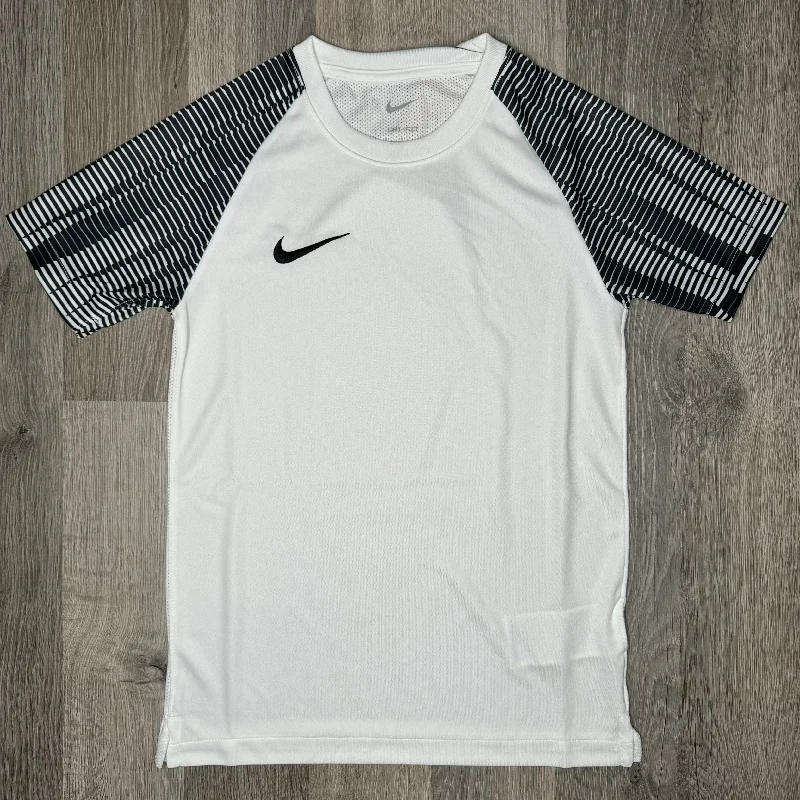 Men's ribbed t - shirts with a textured finish for added styleNike Dri-Fit Academy Tee - White / Black