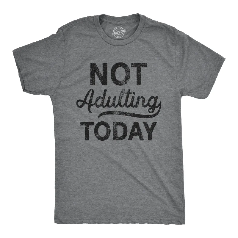 Men's long - sleeve henley t - shirts with button - down placketsNot Adulting Today Men's T Shirt
