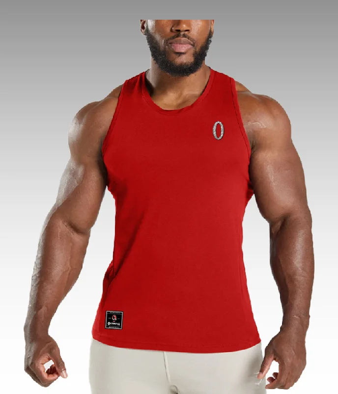 men's tank tops for danceOlympia Vertical Red Tank Top