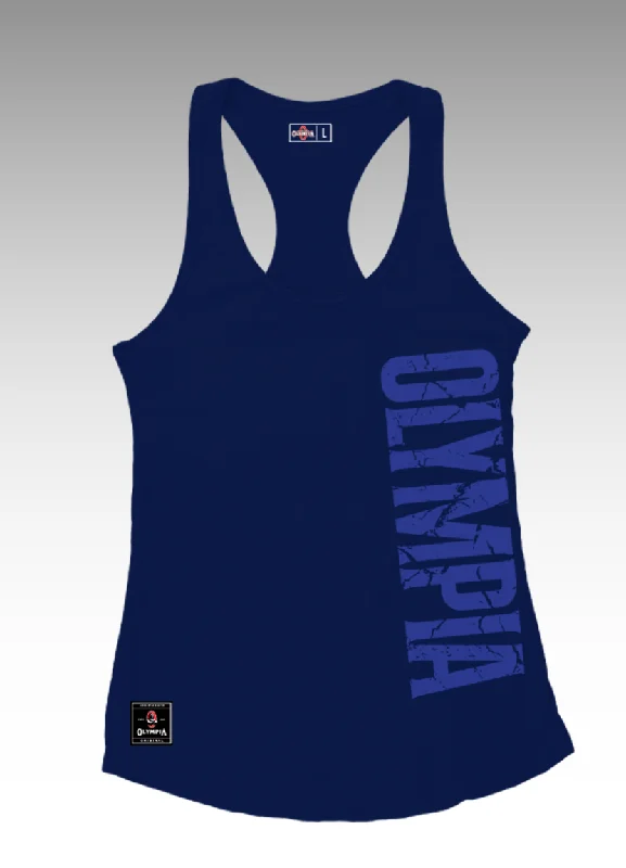 men's tank tops with mesh panelsOlympia Vertical Navy Black Stringer