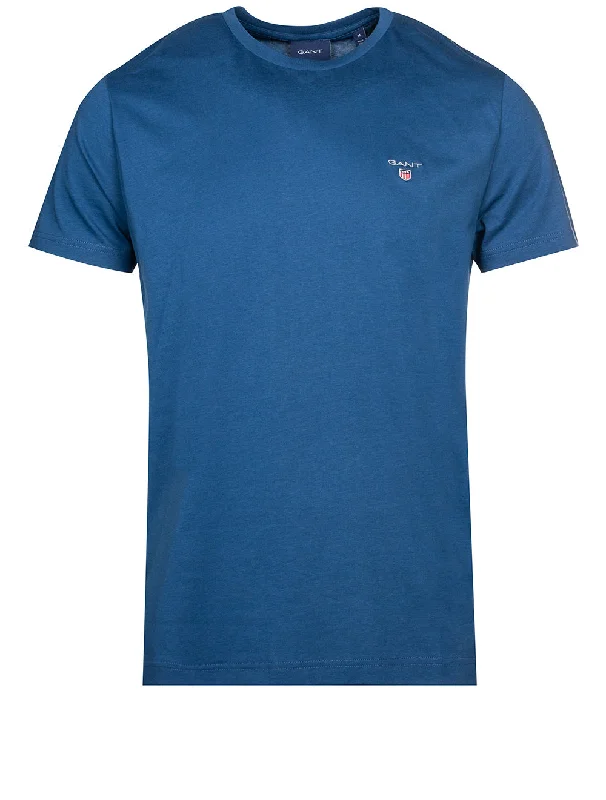 Men's short - sleeve linen t - shirts for summer beach outingsOriginal T-Shirt Cobalt Blue