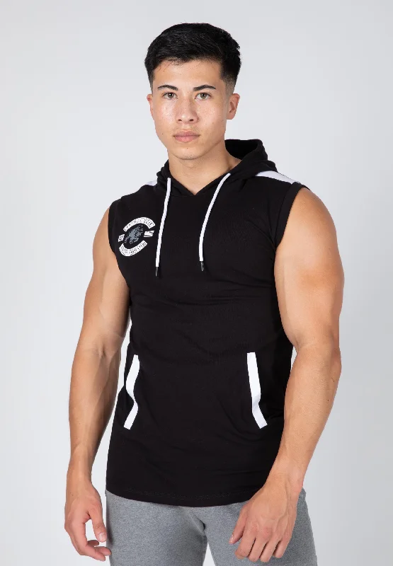 seamless men's tank topsOswego S/L Hooded T-shirt - Black