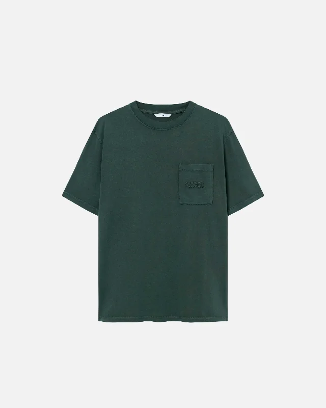 Men's organic cotton crew - neck t - shirts for everyday comfortOver Dyed Tee Green