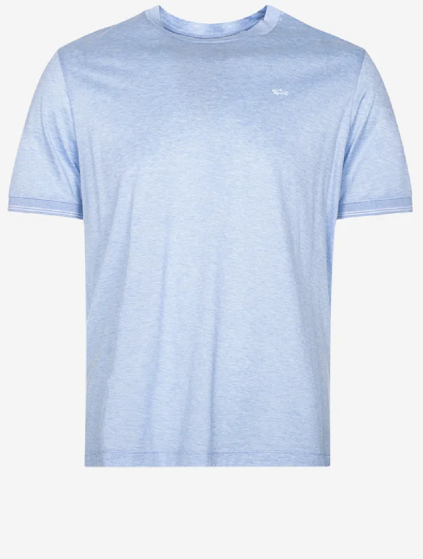 Men's plus - size pocket t - shirts with a classic lookT-Shirt With Shark Badge Blue