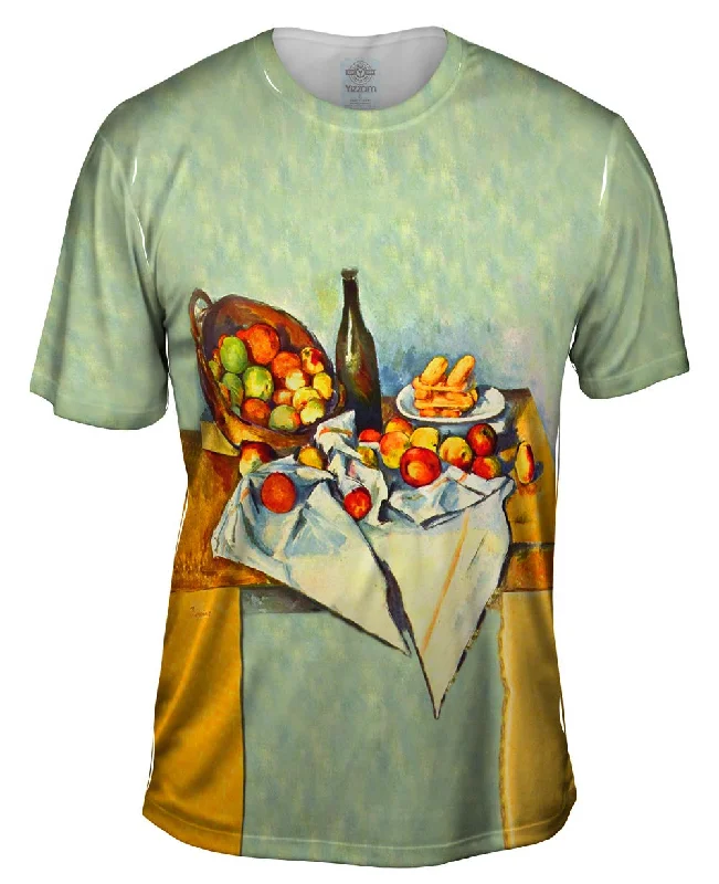 Men's polo t - shirts with a contrast collar for a preppy lookPaul Cezanne - "Basket of Apples" (1893)