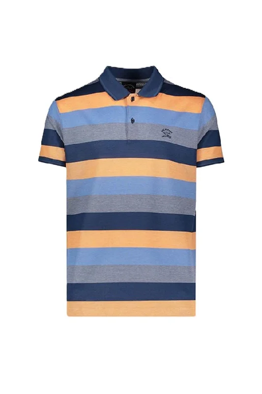 Men's luxury cashmere blend polo shirts in solid colorsPaul & Shark Bar Stripe SS Polo Multi Men's luxury cashmere blend polo shirts in solid colorsPaul & Shark Bar Stripe SS Polo Multi