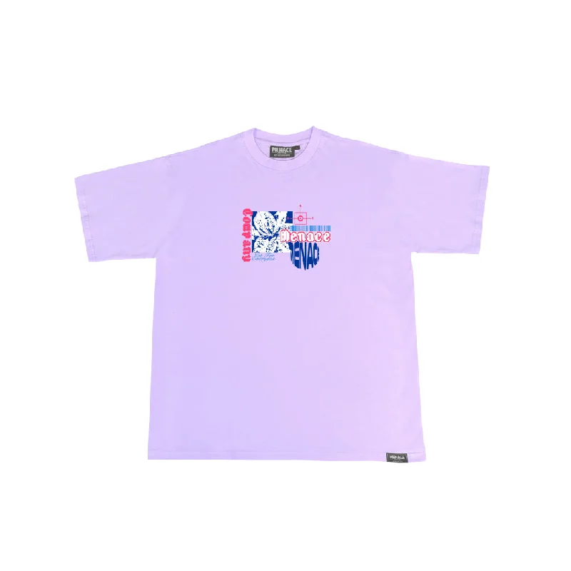 Men's distressed denim - look t - shirts with a rugged appealPixel T-shirt (Lilac)