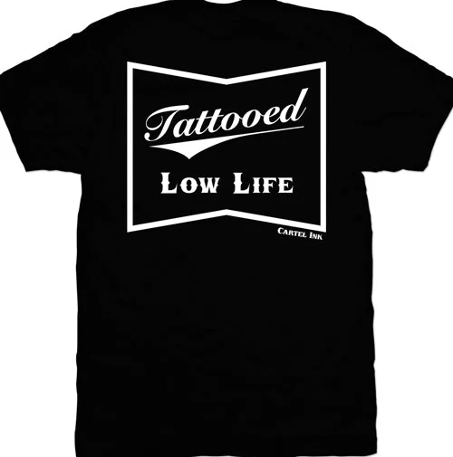 Men's plus - size pocket t - shirts with a classic lookPocket Logo Tattooed Low Life Men's T-Shirt