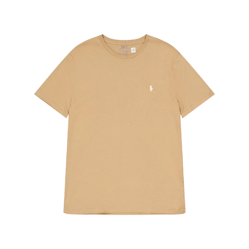 Men's stretchable athletic polo shirts for fitness workoutsCustom Slim Jersey Crewneck T-Shirt Cafe Tan Men's stretchable athletic polo shirts for fitness workoutsCustom Slim Jersey Crewneck T-Shirt Cafe Tan