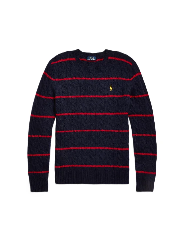 Men's color - block polo shirts with a bold fashion statementPolo Ralph Lauren LS Pullover Navy Combo
