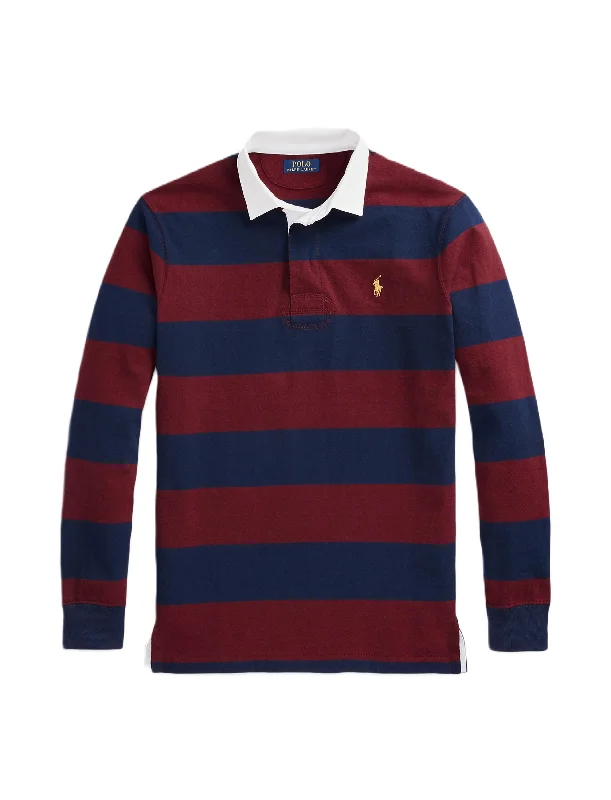 Men's quick - dry polo shirts for water sports activitiesPolo Ralph Lauren LS Rugby Knit Navy/Wine Men's quick - dry polo shirts for water sports activitiesPolo Ralph Lauren LS Rugby Knit Navy/Wine