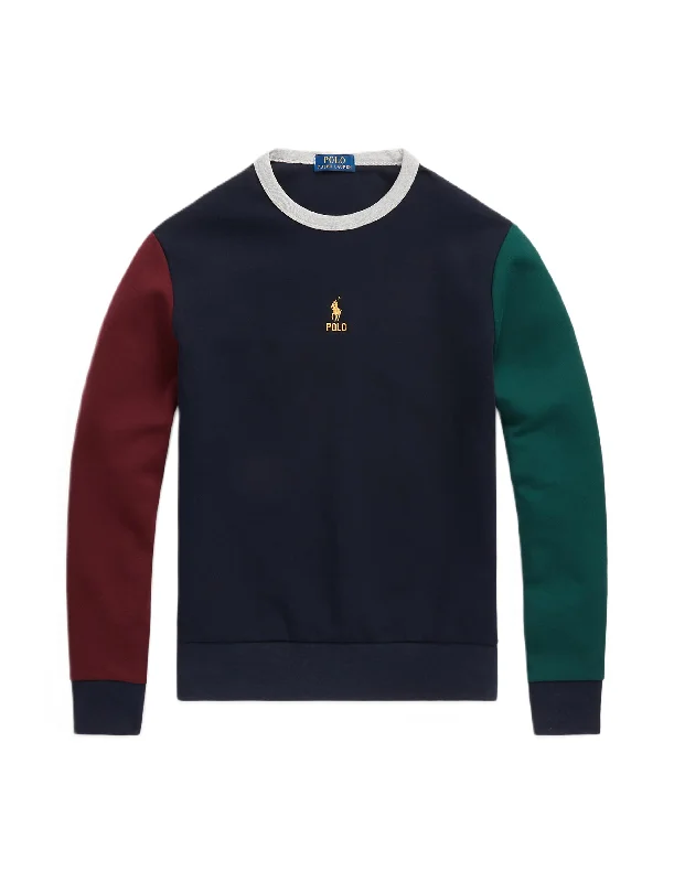 Men's two - tone stripe polo shirts with a preppy stylePolo Ralph Lauren LS Sweatshirt Aviator Navy Men's two - tone stripe polo shirts with a preppy stylePolo Ralph Lauren LS Sweatshirt Aviator Navy