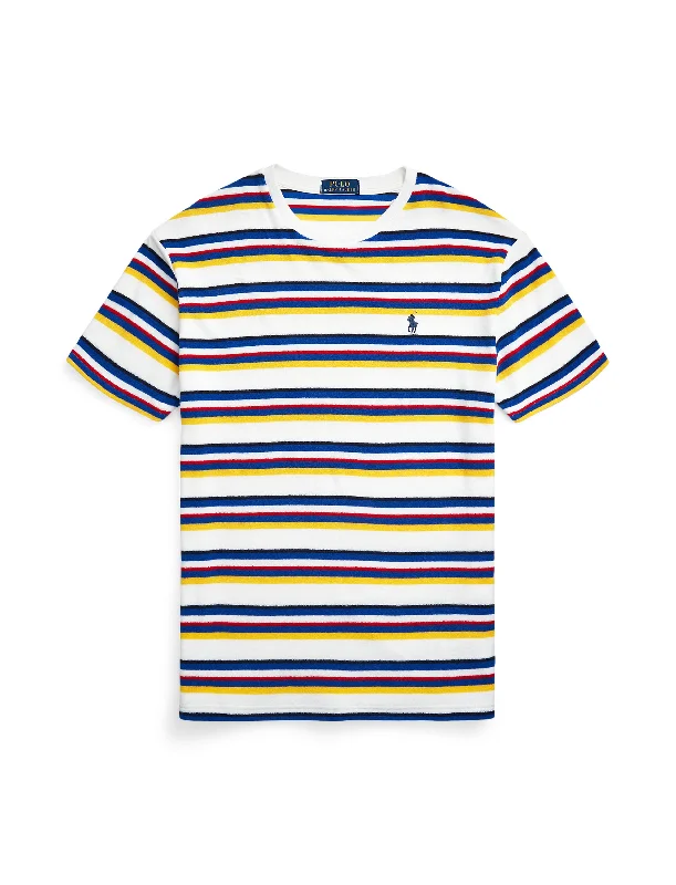 Men's jacquard woven polo shirts with intricate designsPolo Ralph Lauren SS Tee White Multi Men's jacquard woven polo shirts with intricate designsPolo Ralph Lauren SS Tee White Multi