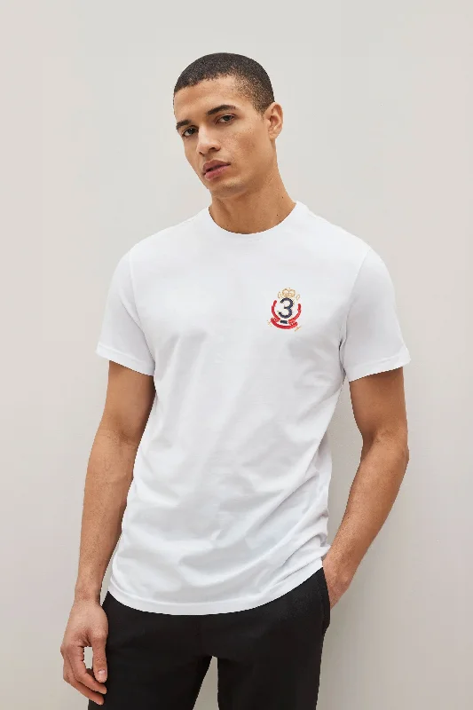 Men's stretchable athletic polo shirts for fitness workoutsPolo Republica Men's Polo 3 Crest Embroidered Crew Neck Tee Shirt Men's stretchable athletic polo shirts for fitness workoutsPolo Republica Men's Polo 3 Crest Embroidered Crew Neck Tee Shirt