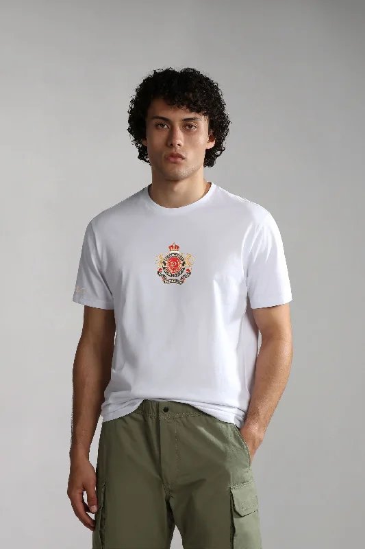 Men's breathable cotton blend polo shirts for summer outingsPolo Republica Men's PRC Crest & 8 Embroidered Crew Neck Tee Shirt