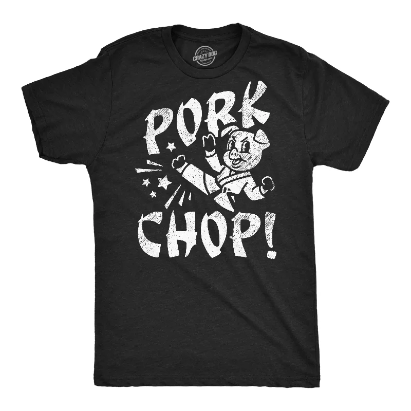 Men's slim - fit graphic t - shirts with vintage rock band printsPork Chop Men's T Shirt