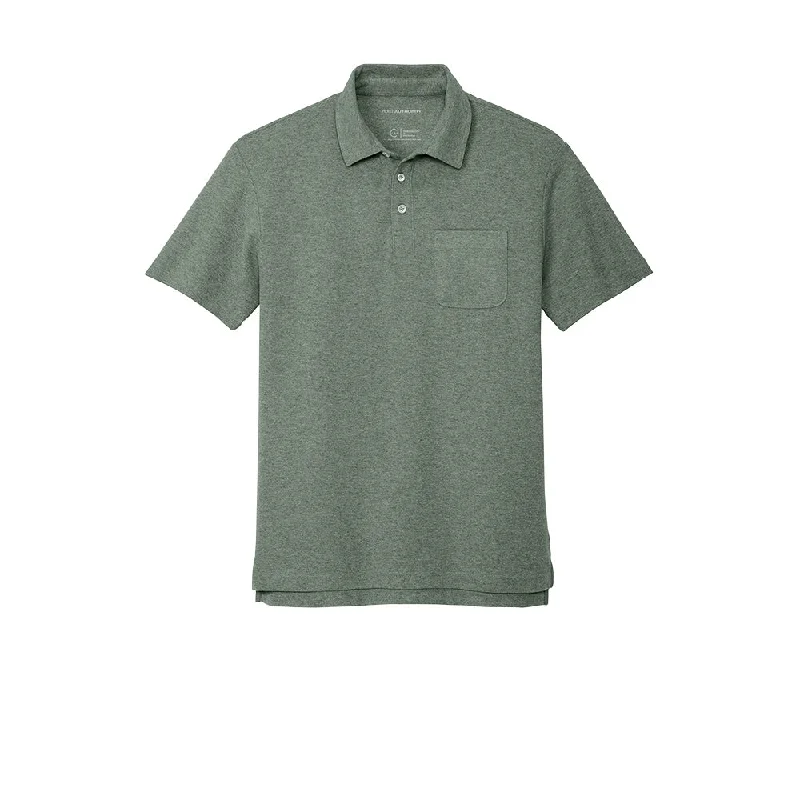 Men's high - collar polo shirts with a modern twist#Port Authority C-FREE Cotton Blend Pique Pocket Polo Men's high - collar polo shirts with a modern twist#Port Authority C-FREE Cotton Blend Pique Pocket Polo