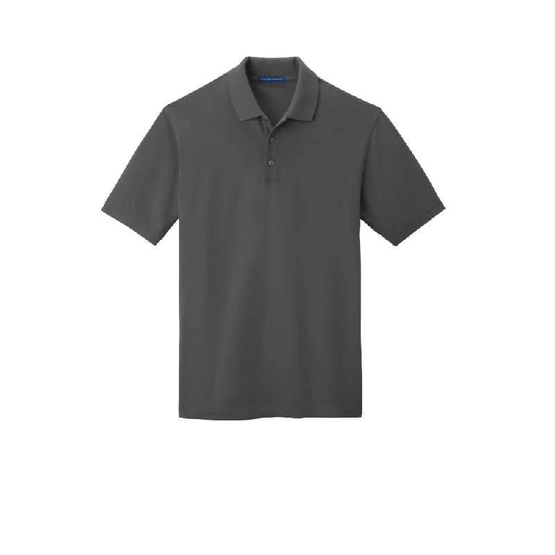 Men's breathable cotton blend polo shirts for summer outings#Port Authority EZCotton Polo