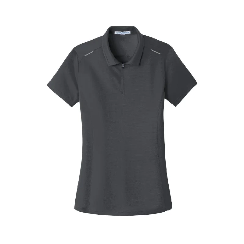 Men's quick - dry polo shirts for water sports activitiesPort Authority Ladies Pinpoint Mesh Zip Polo Men's quick - dry polo shirts for water sports activitiesPort Authority Ladies Pinpoint Mesh Zip Polo