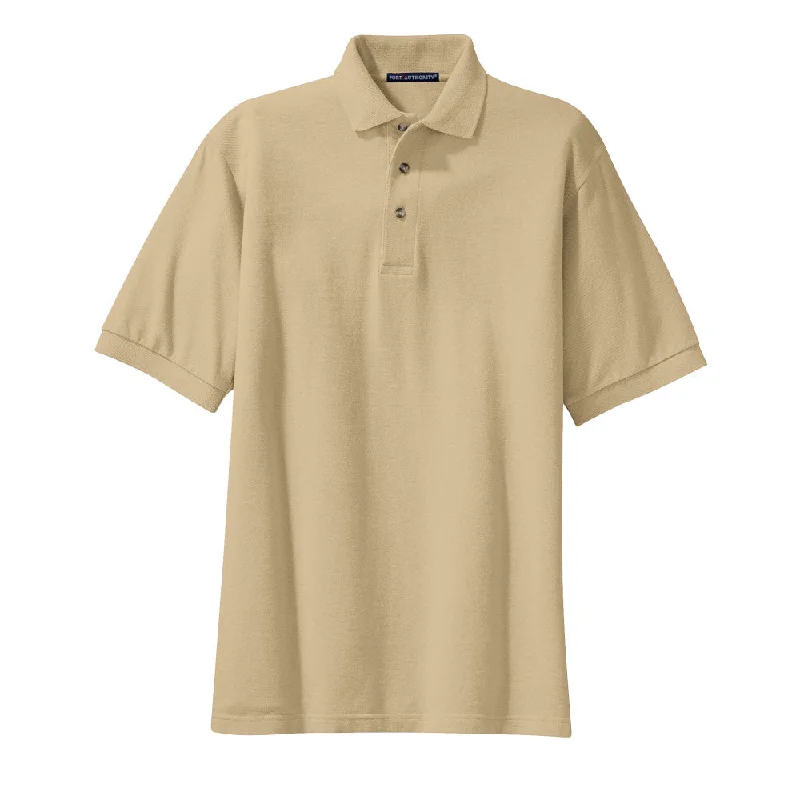 Men's color - block polo shirts with a bold fashion statement#Port Authority Tall Heavyweight Cotton Pique Polo Men's color - block polo shirts with a bold fashion statement#Port Authority Tall Heavyweight Cotton Pique Polo