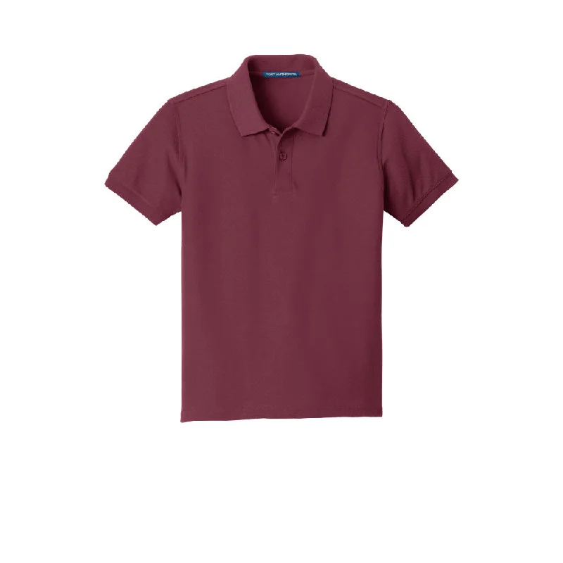 Men's quick - dry polo shirts for water sports activities#Port Authority Youth Core Classic Pique Polo Men's quick - dry polo shirts for water sports activities#Port Authority Youth Core Classic Pique Polo
