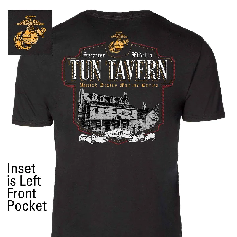 Men's organic cotton crew - neck t - shirts for everyday comfortTun Tavern T-shirt Full Back With Front Pocket