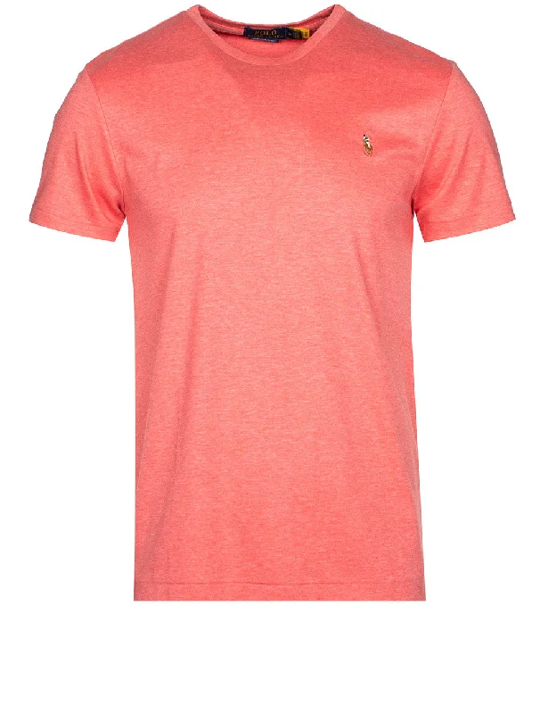 Men's polo t - shirts with a contrast collar for a preppy lookCustom Slim Fit Soft Cotton T-Shirt Highland Rose Heather