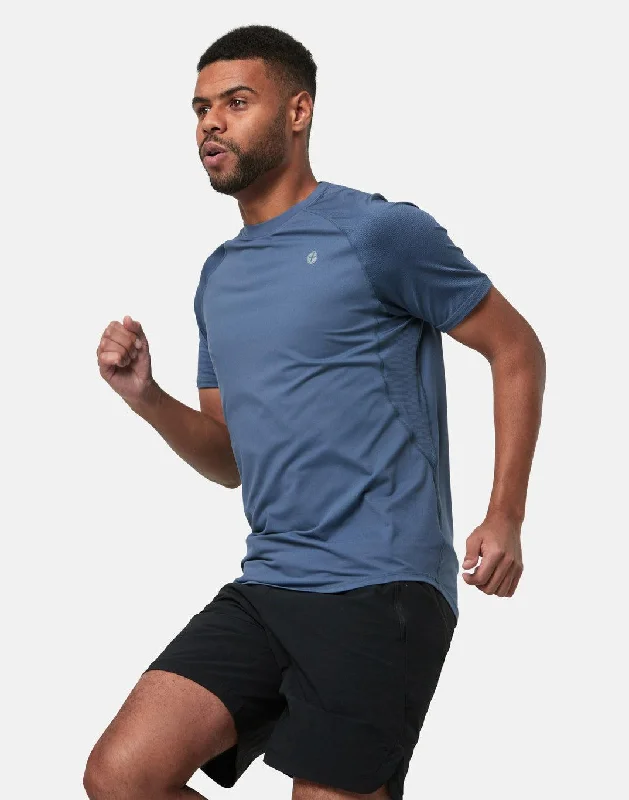 Men's moisture - wicking athletic t - shirts for intense workoutsRelentless Tee in Thunder Blue