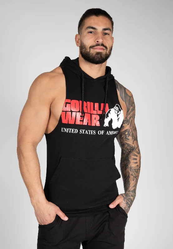 retro men's tank topsRogers Hooded Tank Top - Black