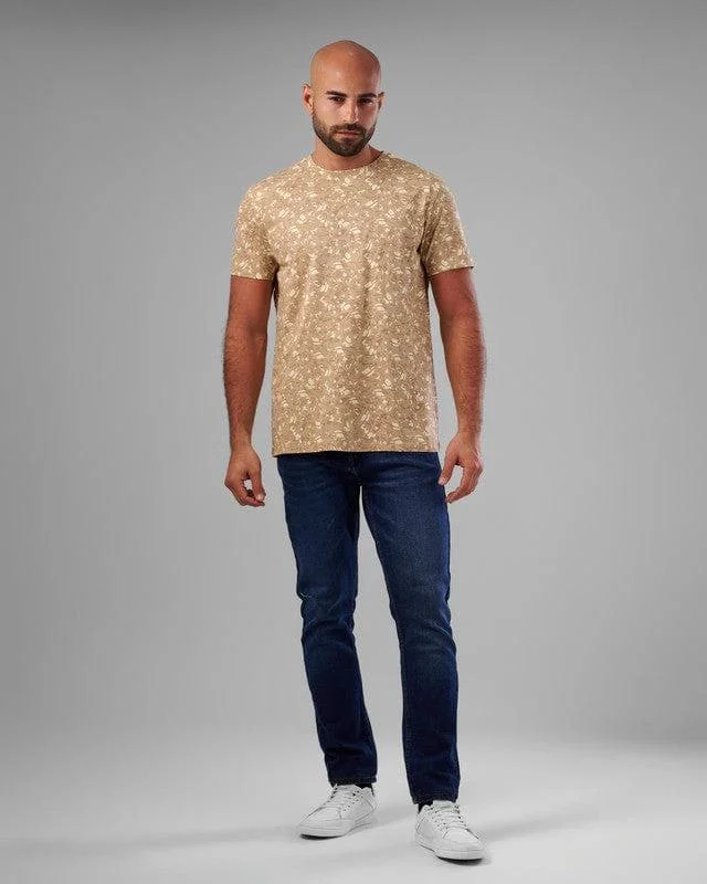 Men's plus - size pocket t - shirts with a classic lookSHORT SLEEVE T-SHIRT WITH AN ALL-OVER PRINT - OFF WHITE