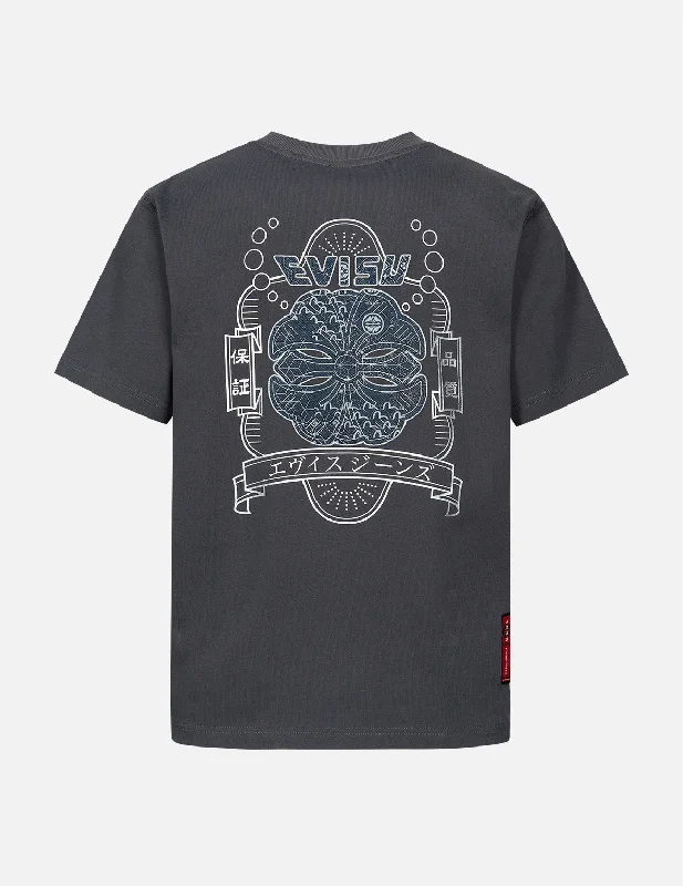 Men's plus - size pocket t - shirts with a classic lookSeagull and Kamon Print with Embroidery Regular Fit T-shirt