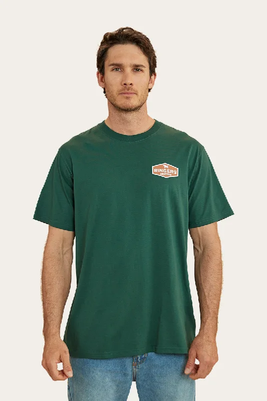 Men's short - sleeve linen t - shirts for summer beach outingsServo Mens Loose Fit T-Shirt - Pine
