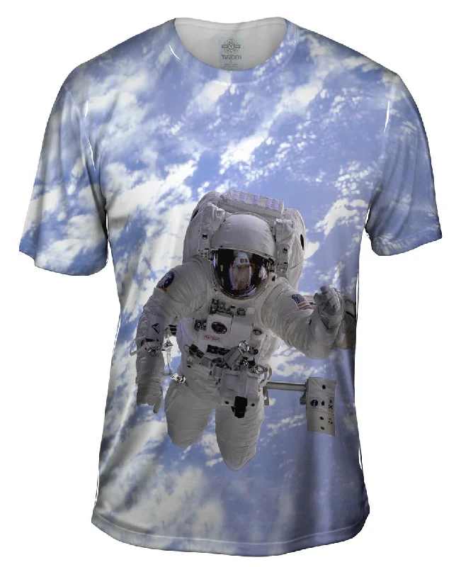 Men's ribbed t - shirts with a textured finish for added styleShuttle Endeavour 1995 Space