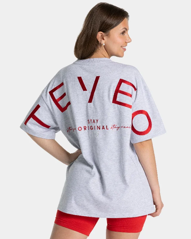 Men's organic cotton crew - neck t - shirts for everyday comfortSignature Oversized T-Shirt "Hellgrau"