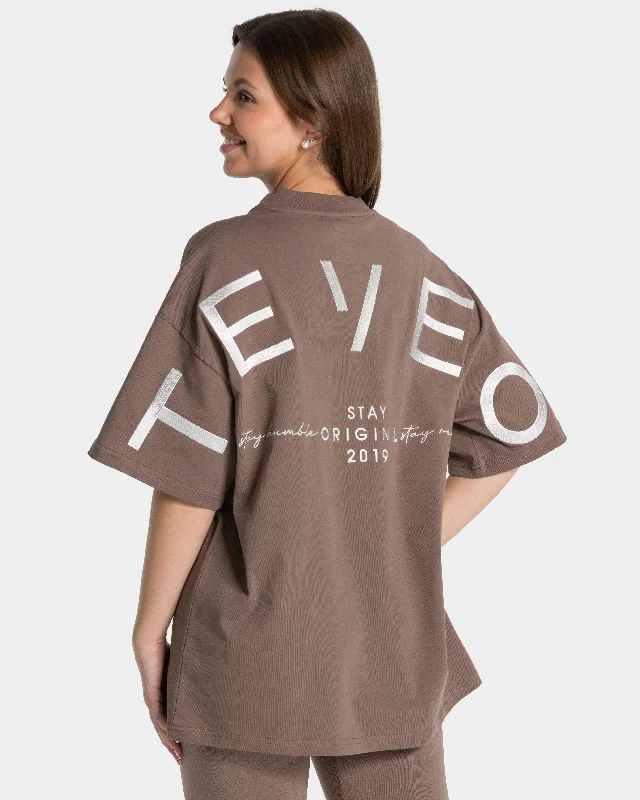 Men's UV - protection t - shirts for outdoor activities in the sunSignature Oversized T-Shirt "Mokka"