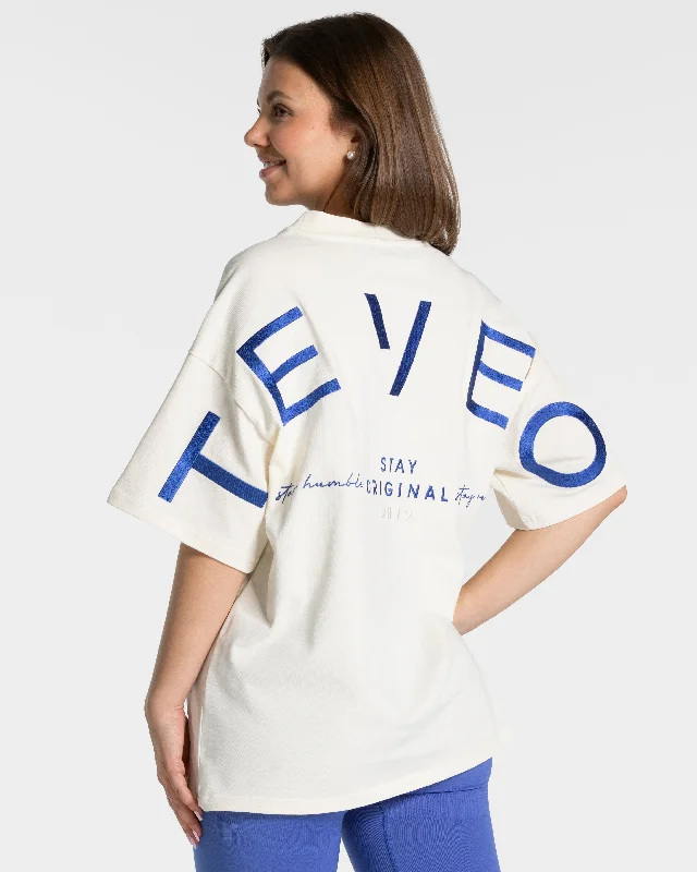 Men's tie - dye t - shirts with a bohemian styleSignature Oversized T-Shirt "Off White"