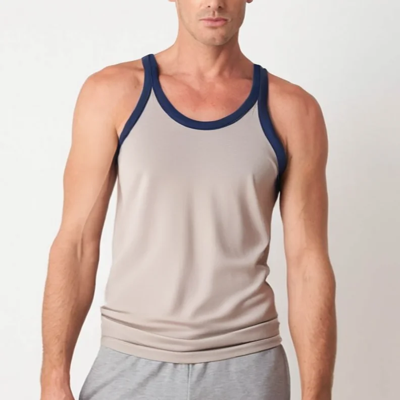 organic cotton men's tank topsSilktouch TENCEL™ Modal Air Contrast Tank Top
