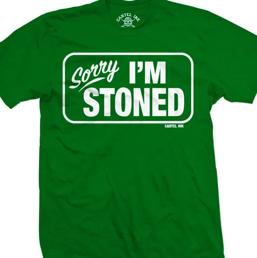 Men's long - sleeve henley t - shirts with button - down placketsSorry I'm Stoned Men's T-Shirt