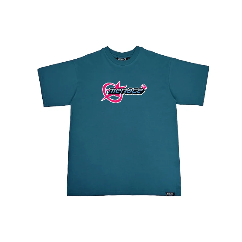Men's short - sleeve linen t - shirts for summer beach outingsSpace Racer T-shirt (Teal)