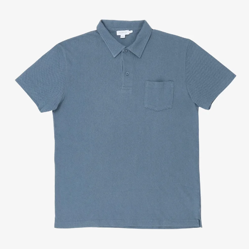 Men's ribbed cuffs and hem polo shirts for a textured lookSS Pocket Polo Shirt