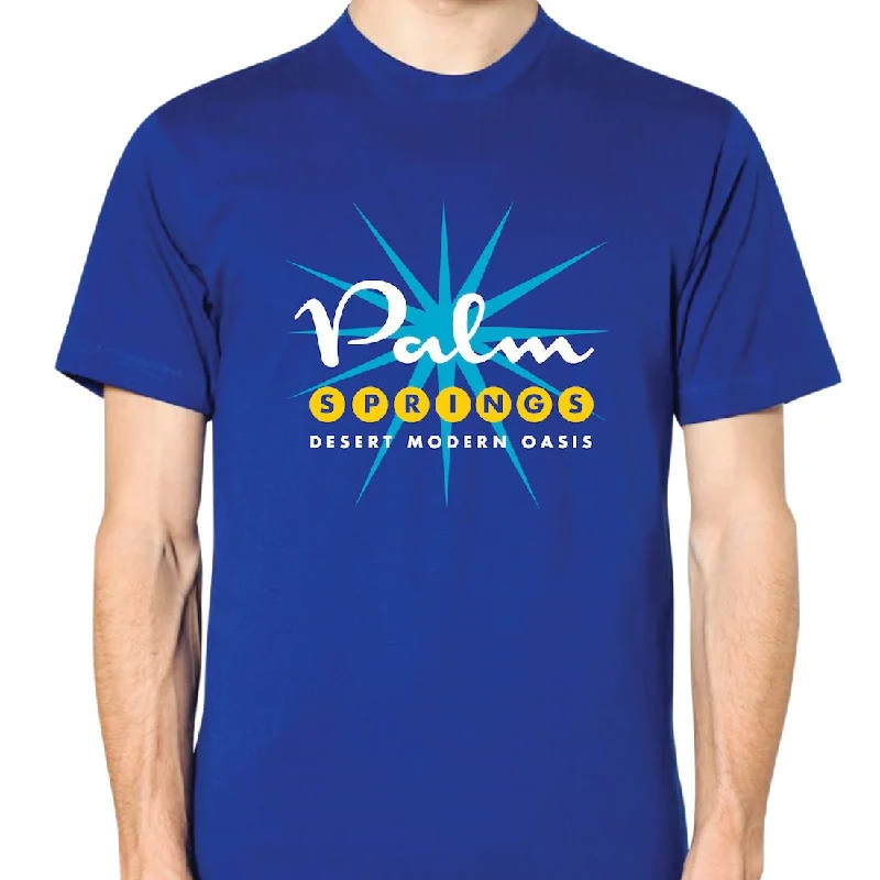 Men's plus - size pocket t - shirts with a classic lookUnisex T-shirt - Palm Springs Starburst - Lapis Blue