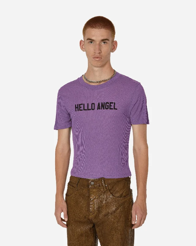 Men's tie - dye t - shirts with a bohemian stylePrinted Rib T-Shirt Purple