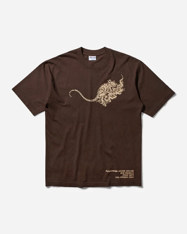 Men's lightweight performance t - shirts for running marathonsMen's Smoking Rat T-Shirt Brown