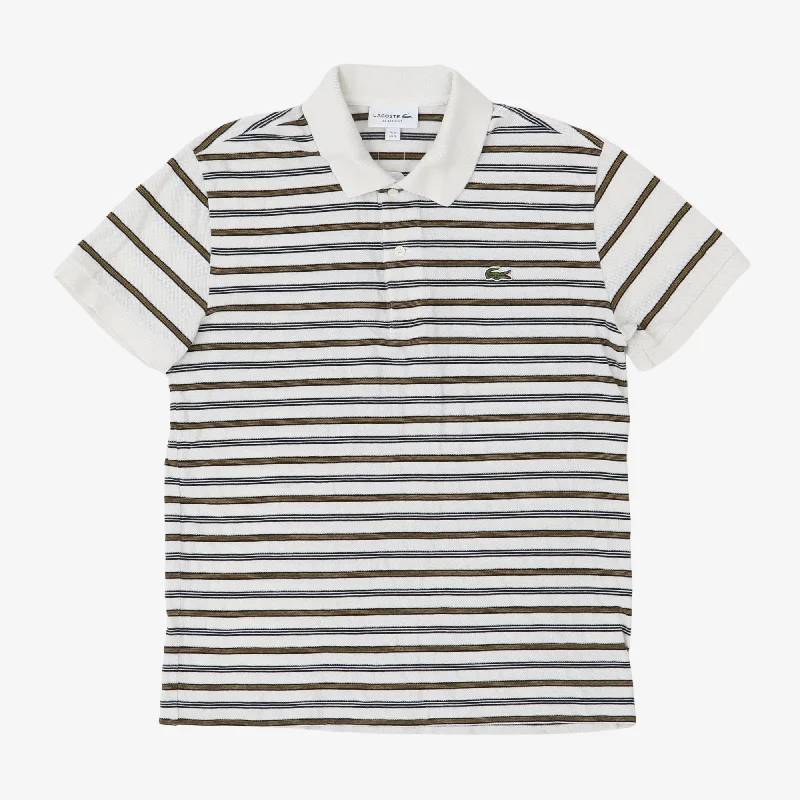 Men's slim fit short sleeve polo shirts with contrast collarsStriped Polo Shirt