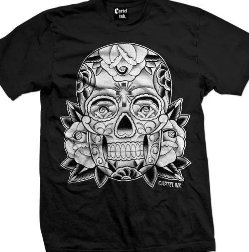 Men's polo t - shirts with a contrast collar for a preppy lookSugar Skull Men's T-Shirt