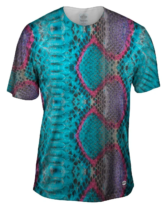 Men's thermal t - shirts with a high - neck design for cold weatherSunrise Snake Bi Color Skin Pattern Jumbo