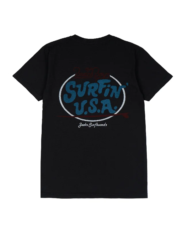 Men's printed Hawaiian t - shirts for tropical vacationsThe Beach Boys X Jack's Unisex "Surfin USA" S/S Tee