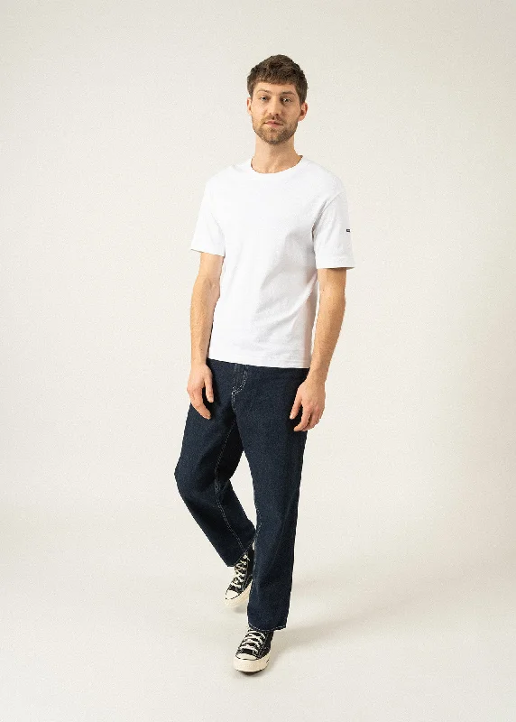 Men's button - down spread collar polo shirts for business casualT-shirt à manches courtes Lumio - col rond, en coton (BLANC) Men's button - down spread collar polo shirts for business casualT-shirt à manches courtes Lumio - col rond, en coton (BLANC)