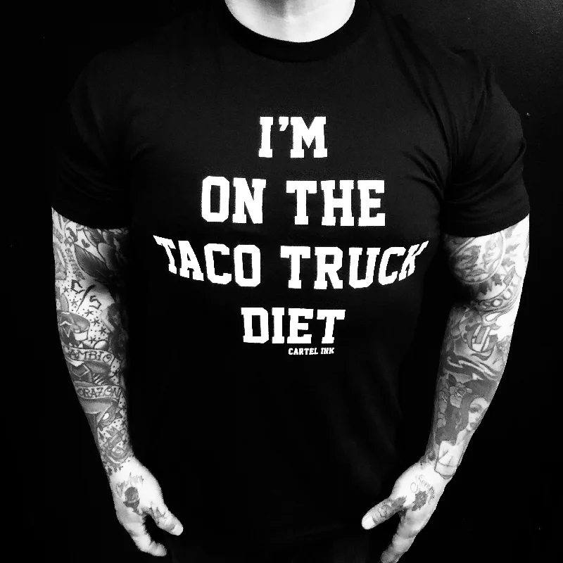 Men's polo t - shirts with a contrast collar for a preppy lookTaco Truck Diet Men's T-Shirt